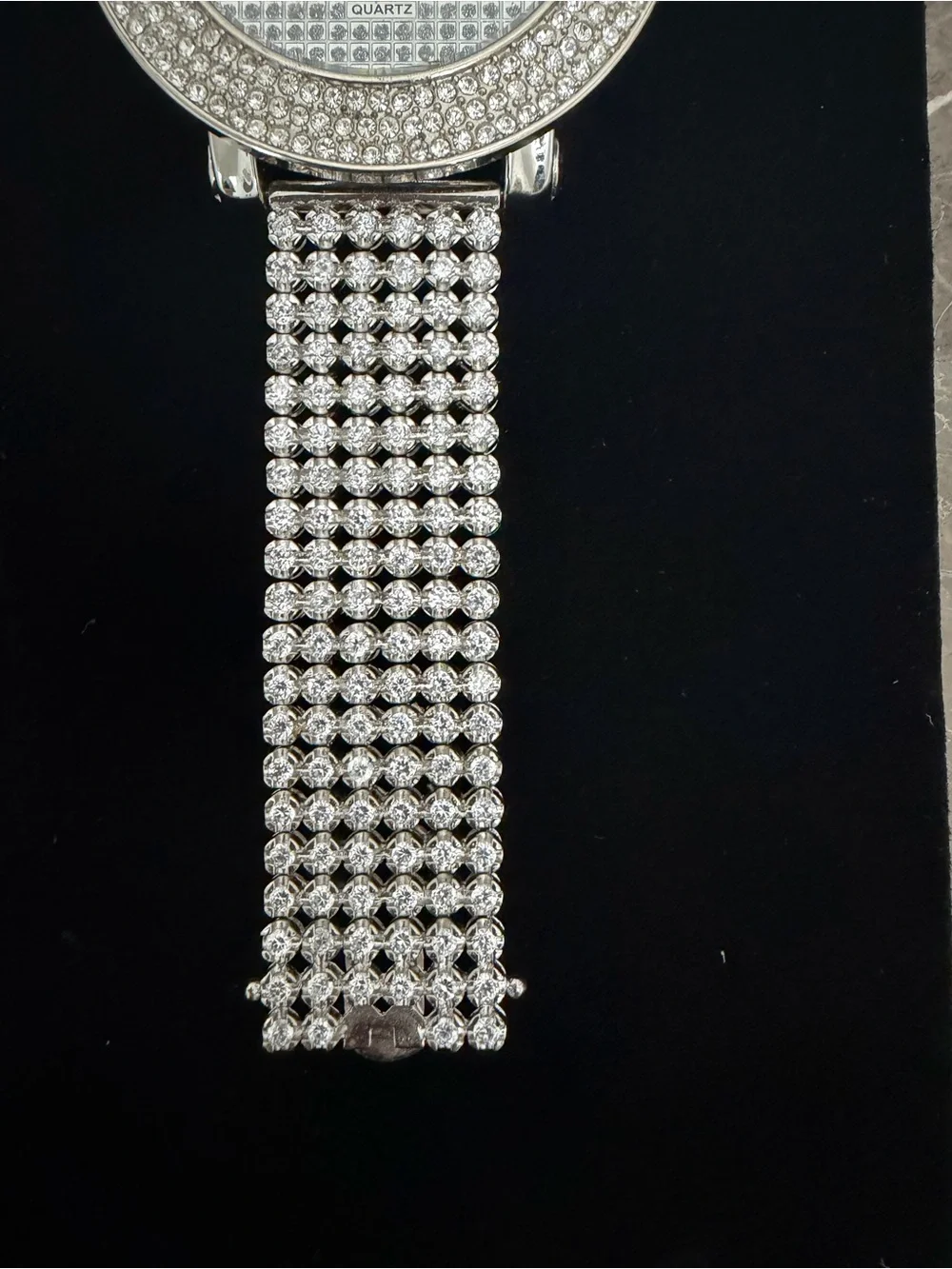 Stainless Steel Techno Pave Iced Out Men’s Watch